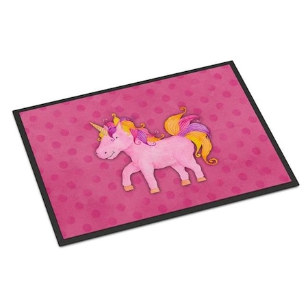 Carolines Treasures Carolines Treasures BB7408MAT 18 x 27 in. Unicorn Watercolor Indoor or Outdoor Mat BB7408MAT
